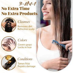iemokoda Chestnut Brown Hair Dye Shampoo ammonia-free formula