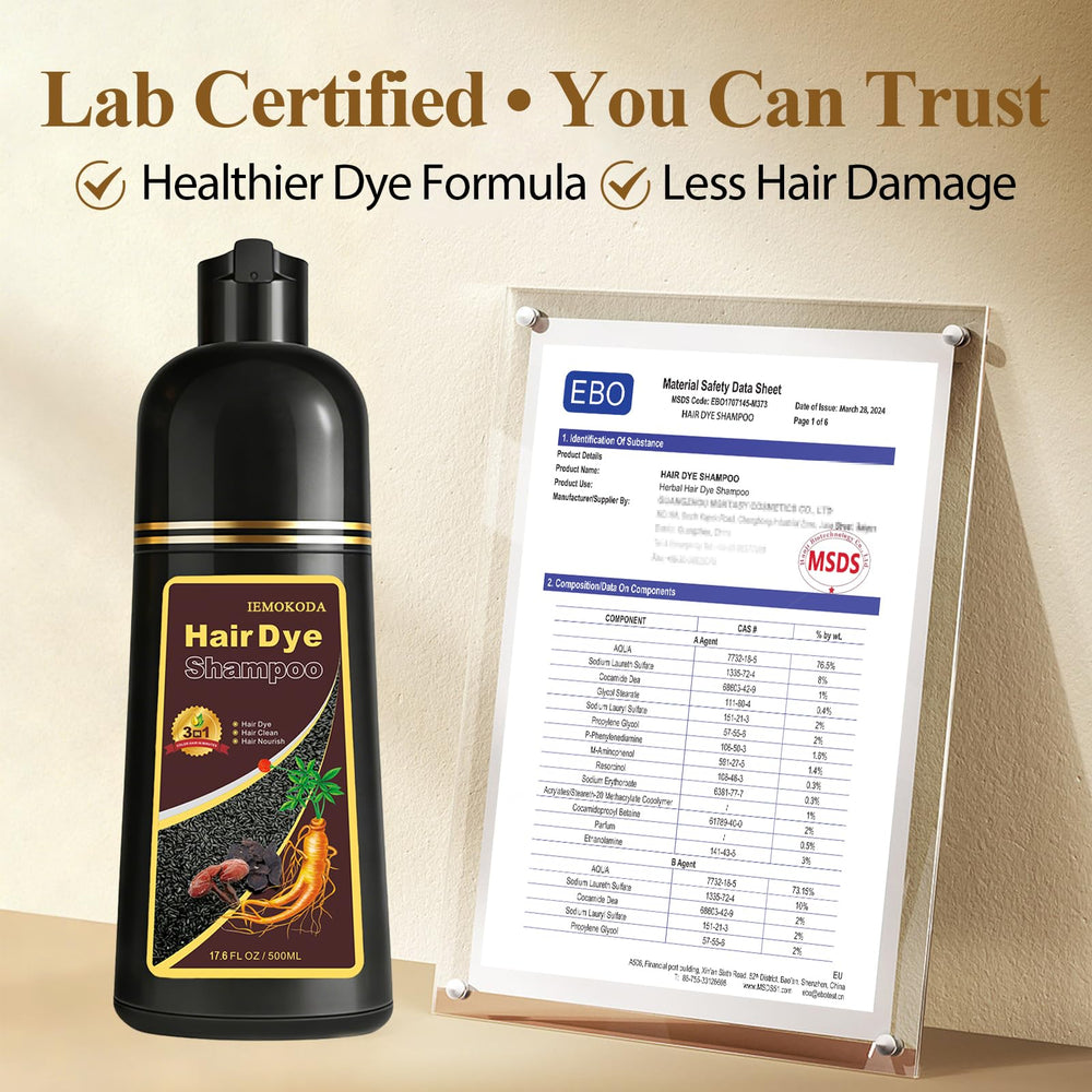 iemokoda Chestnut Brown Hair Dye Shampoo salon-like results at home