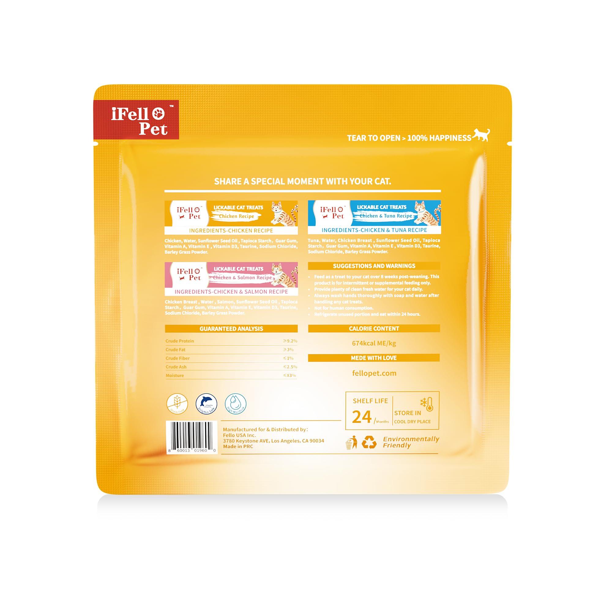 IFELLO PET easy-portion pack for mess-free feeding on the go