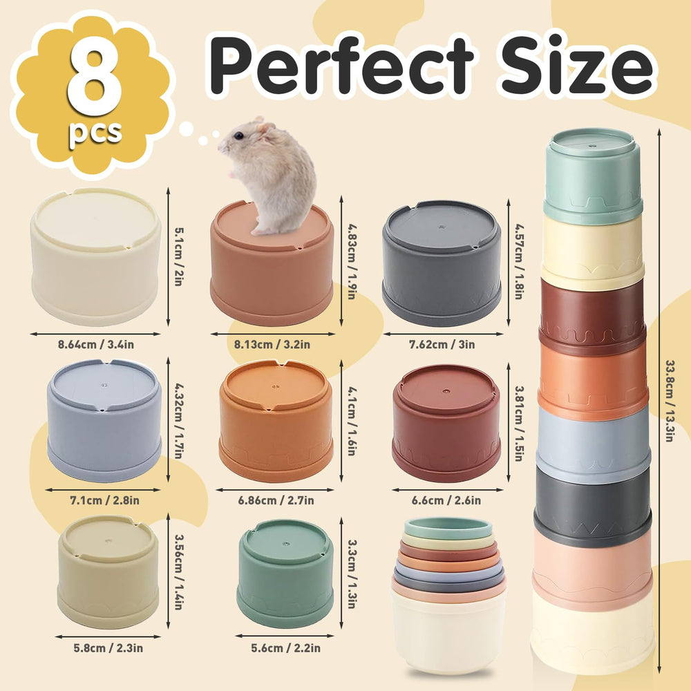 Iffitya nesting cups for small animals stackable design fits tight play areas