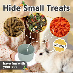 Iffitya rabbit food hiding cups promoting slow, mindful feeding and exploration