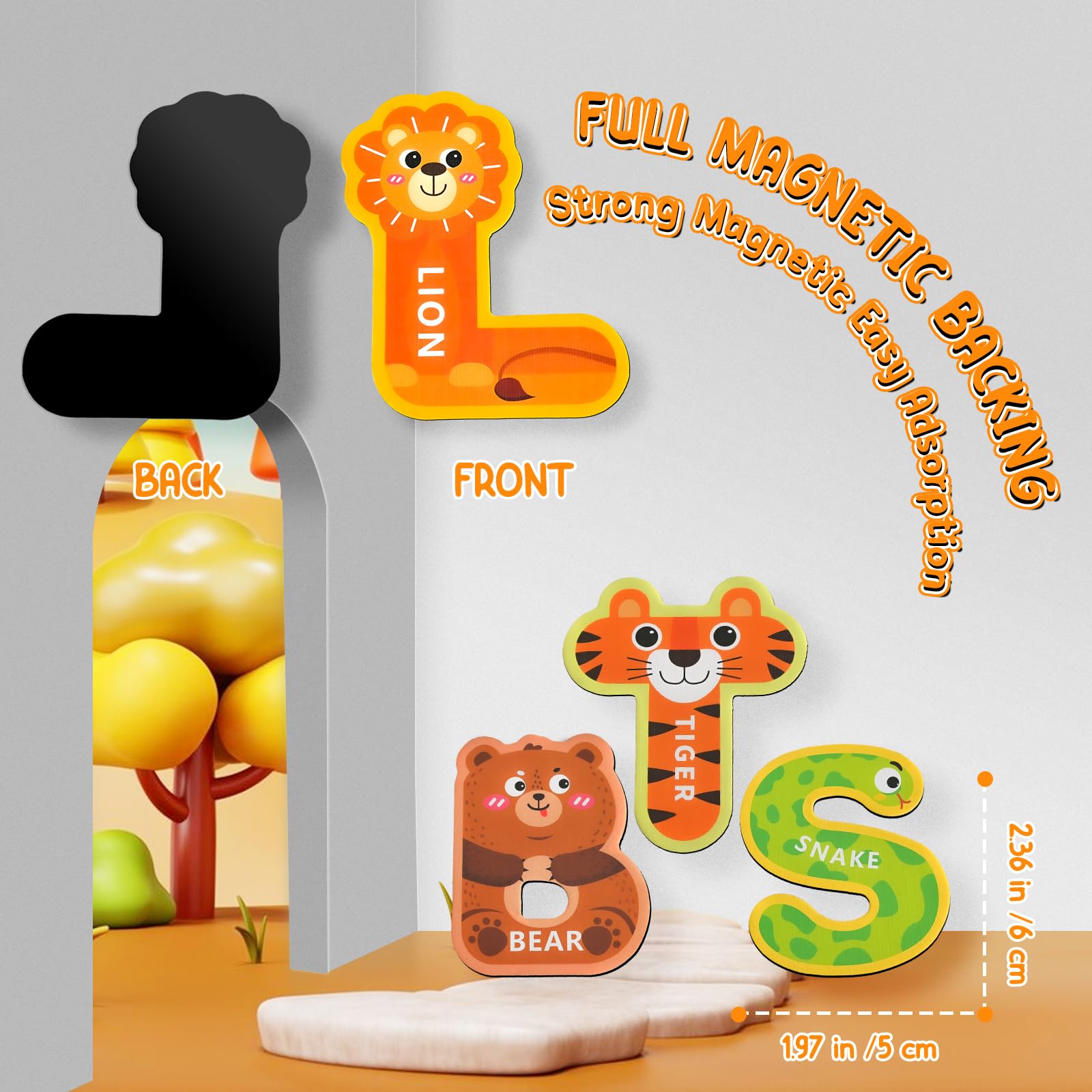 IFIYOOY magnetic ABC letters for classroom or kitchen playtime