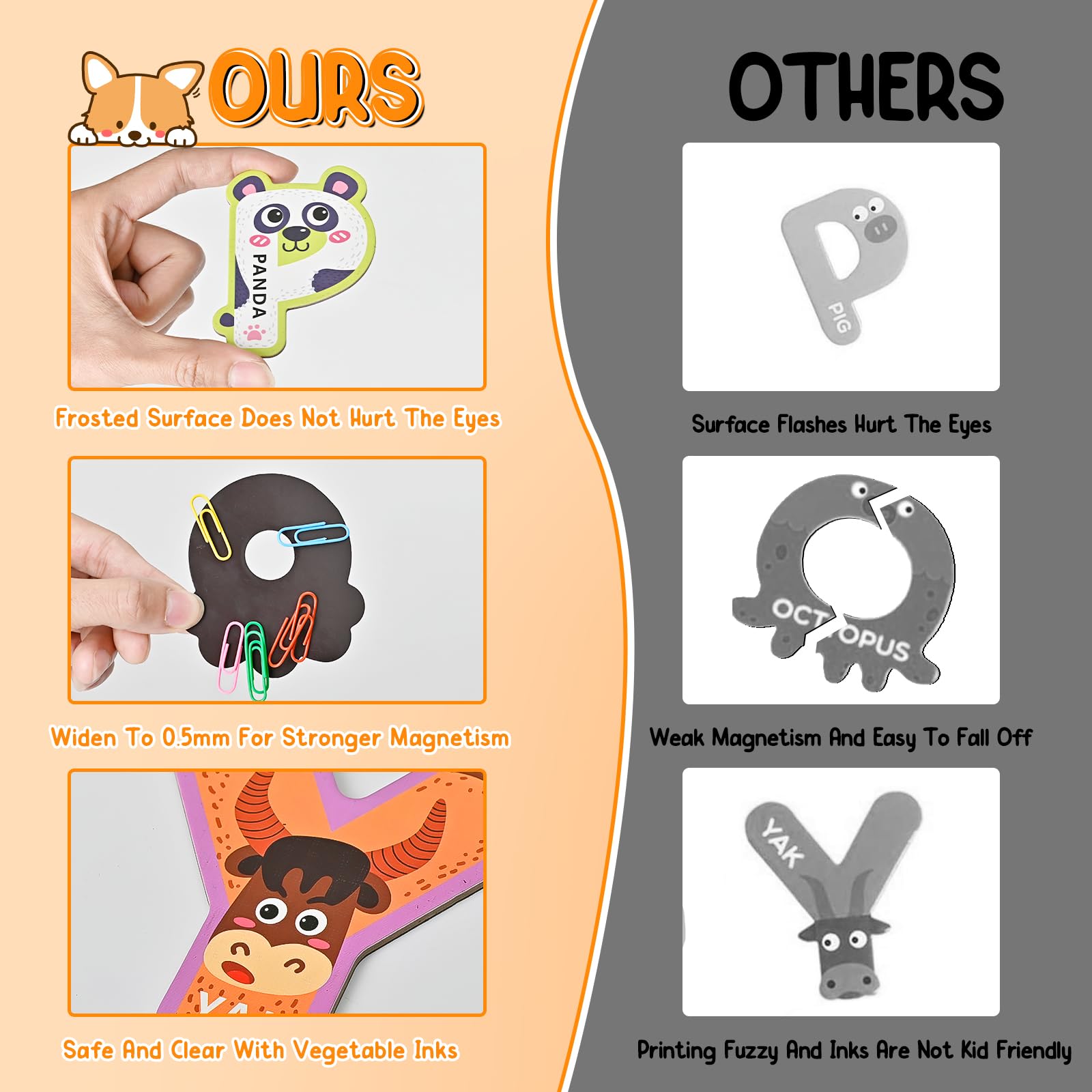 IFIYOOY safe magnets with smooth edges for little hands and learning fun