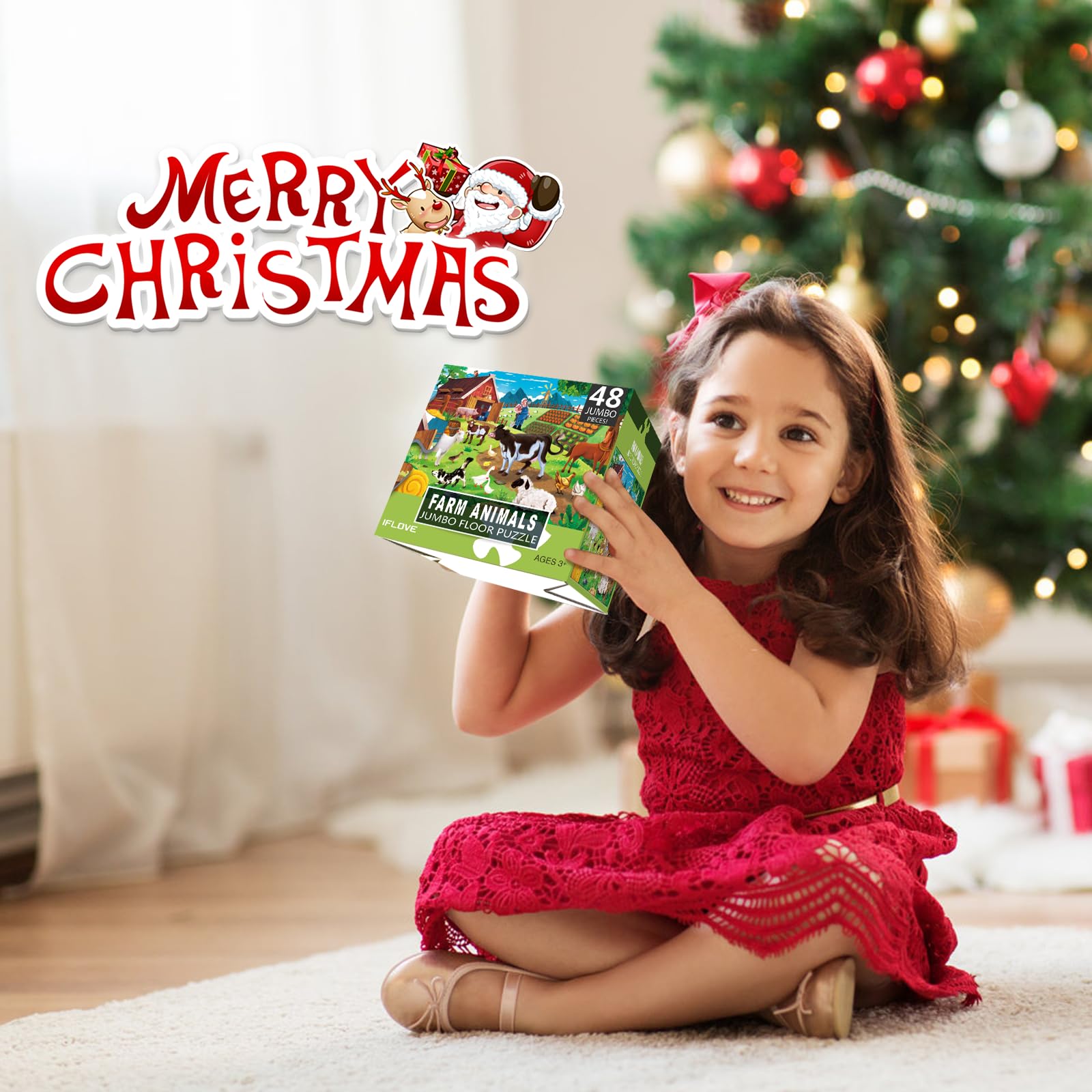 IFLOVE versatile family activity—puzzle encourages teamwork during playtime.