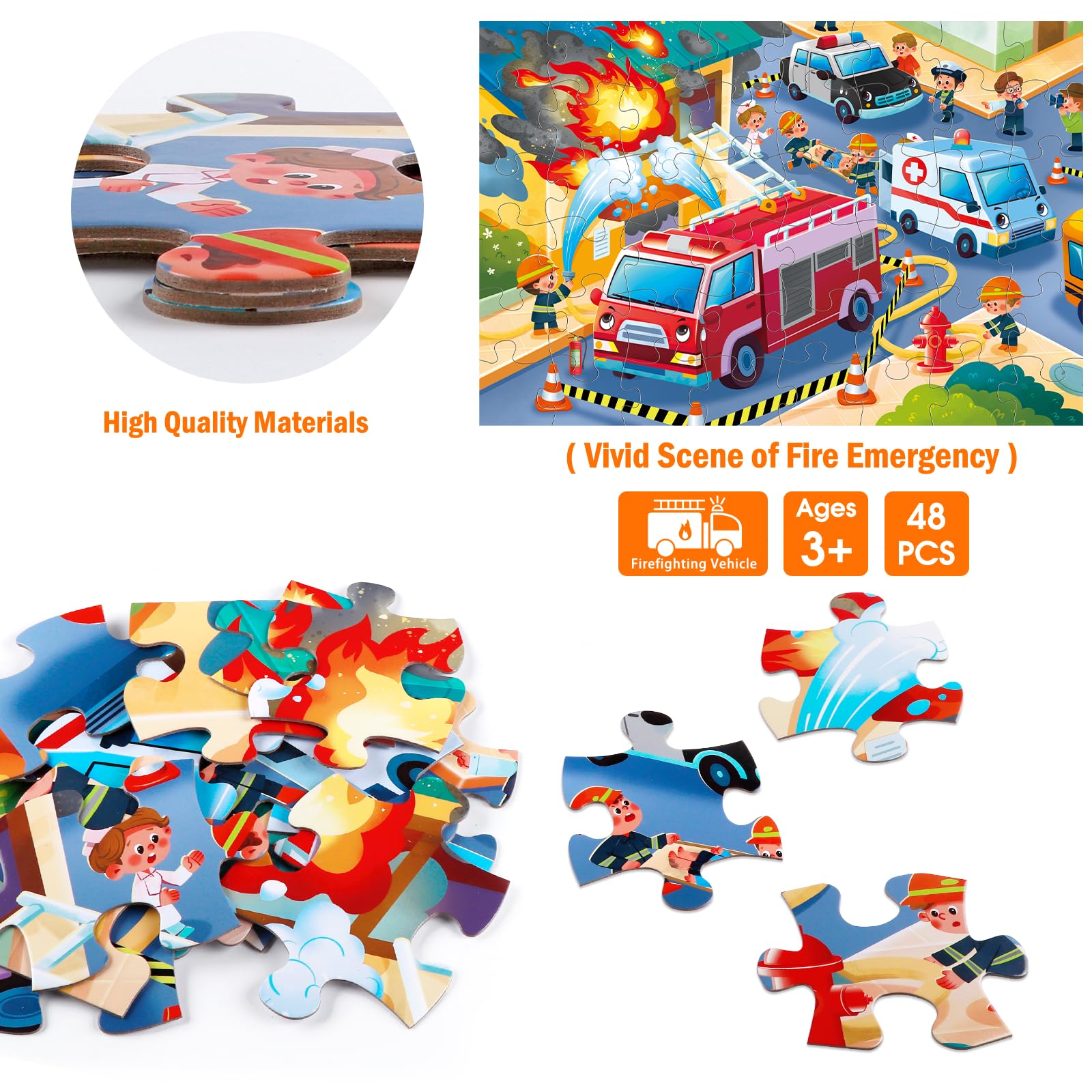 IFLOVE kids puzzle assembly action – engaging activity for family time.