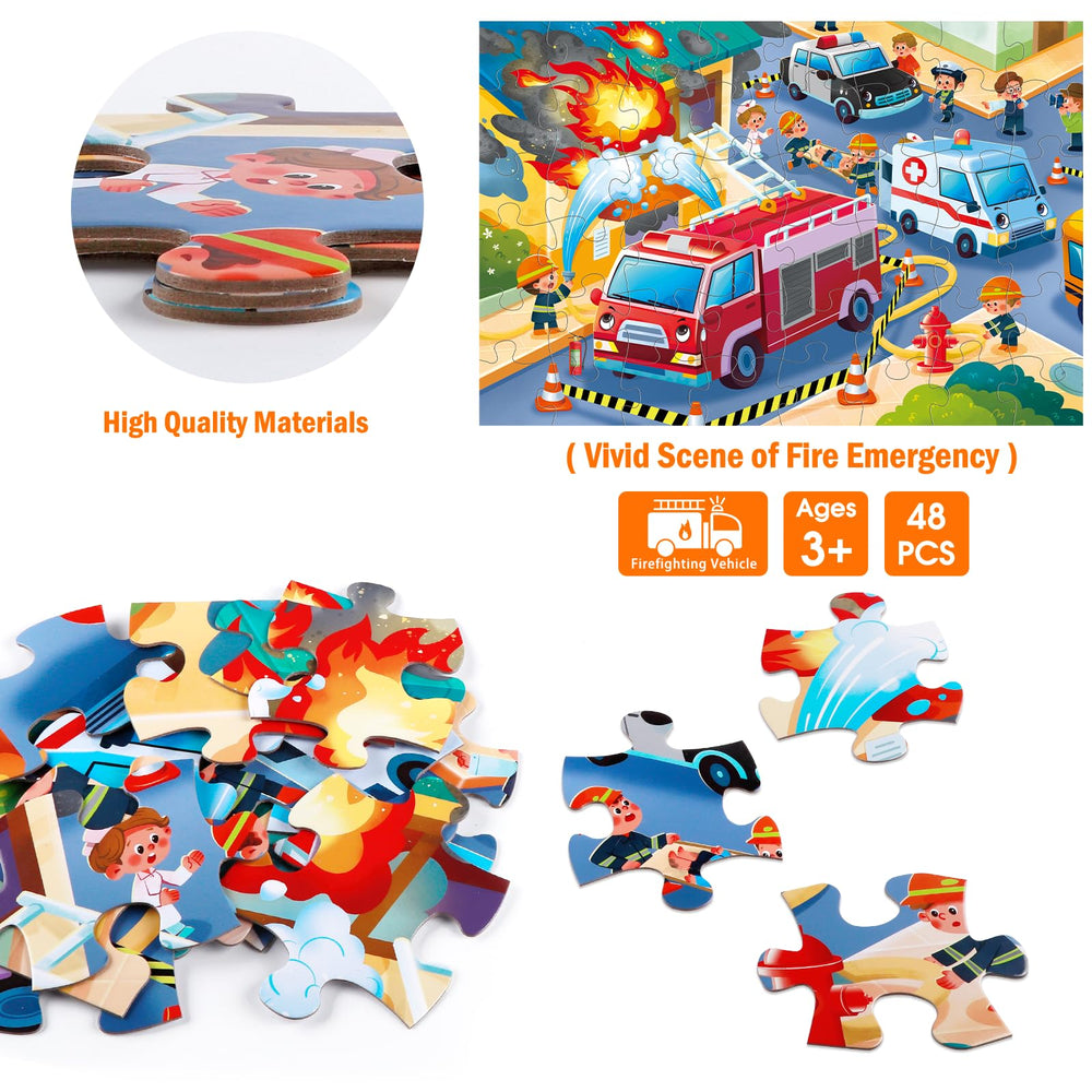 IFLOVE kids puzzle assembly action – engaging activity for family time.