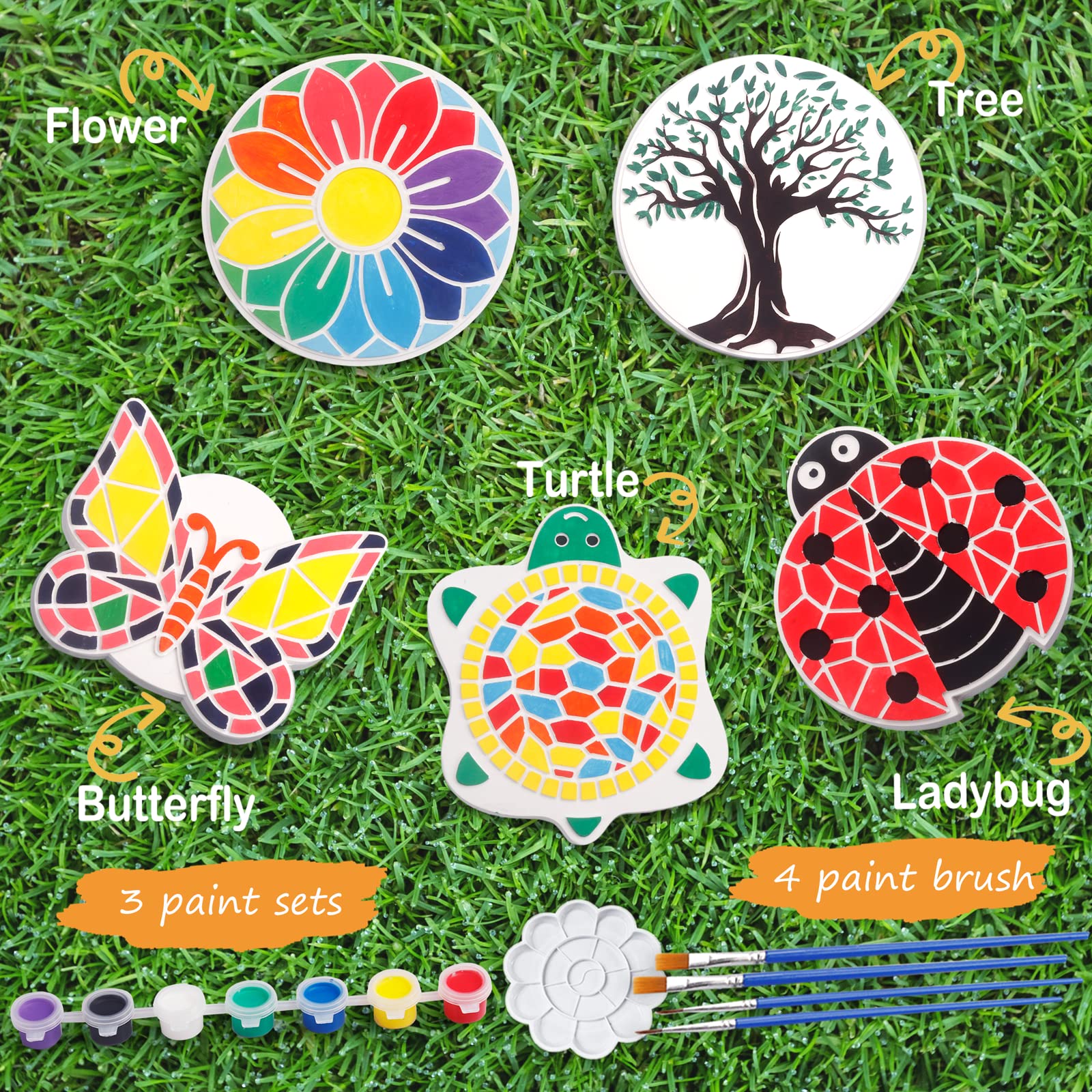 IFLOVE Paint Your Own Stepping Stone Butterfly stone, ideal for bright garden art