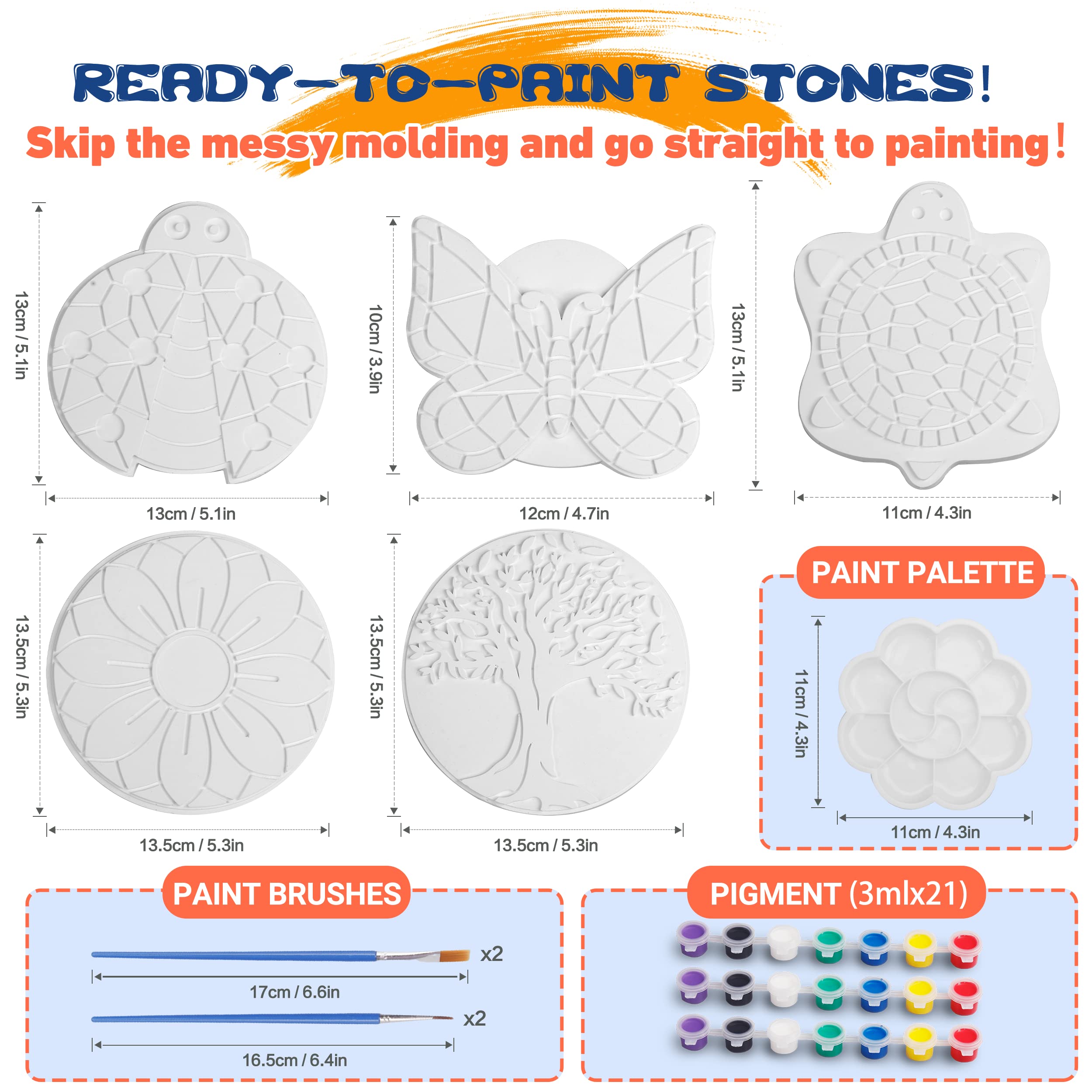 IFLOVE Paint Your Own Stepping Stone Turtle stone, great for outdoor décor