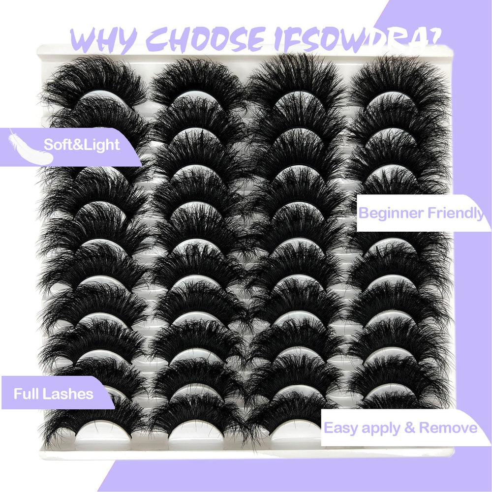 IFSOWDRA Mink Lashes cat-eye pack for special occasions.