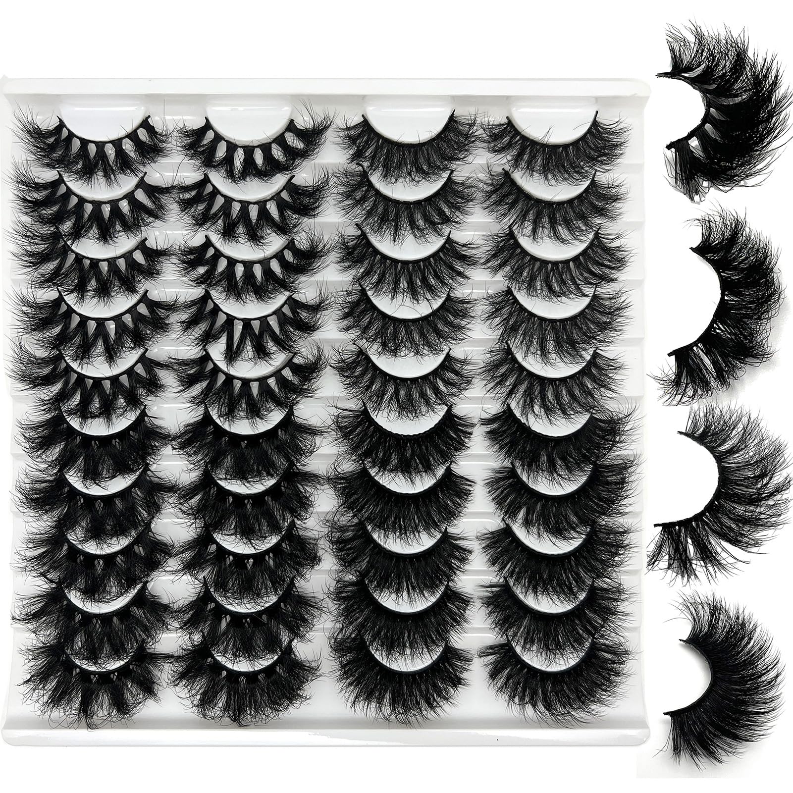 IFSOWDRA mink lashes strip cat eye with D Curl, 25mm for dramatic daily look.
