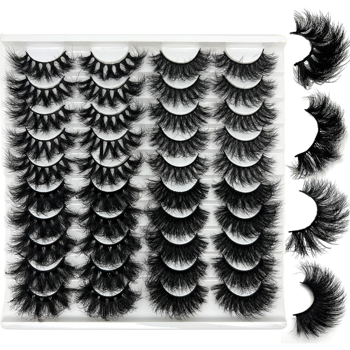 IFSOWDRA mink lashes strip cat eye with D Curl, 25mm for dramatic daily look.