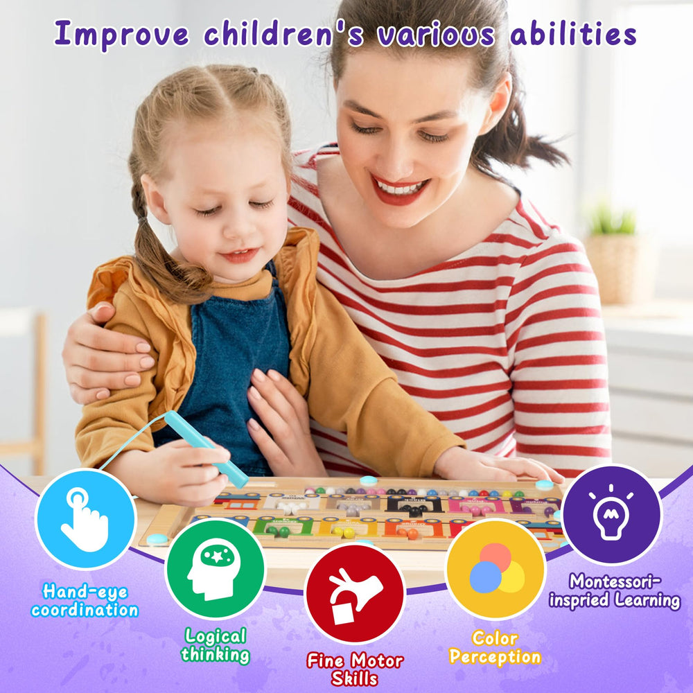 ifunlong magnetic beads color match promotes fine motor skills through tactile bead movement