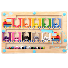 ifunlong magnetic maze trains colors demonstrates color-number matching for early math exploration
