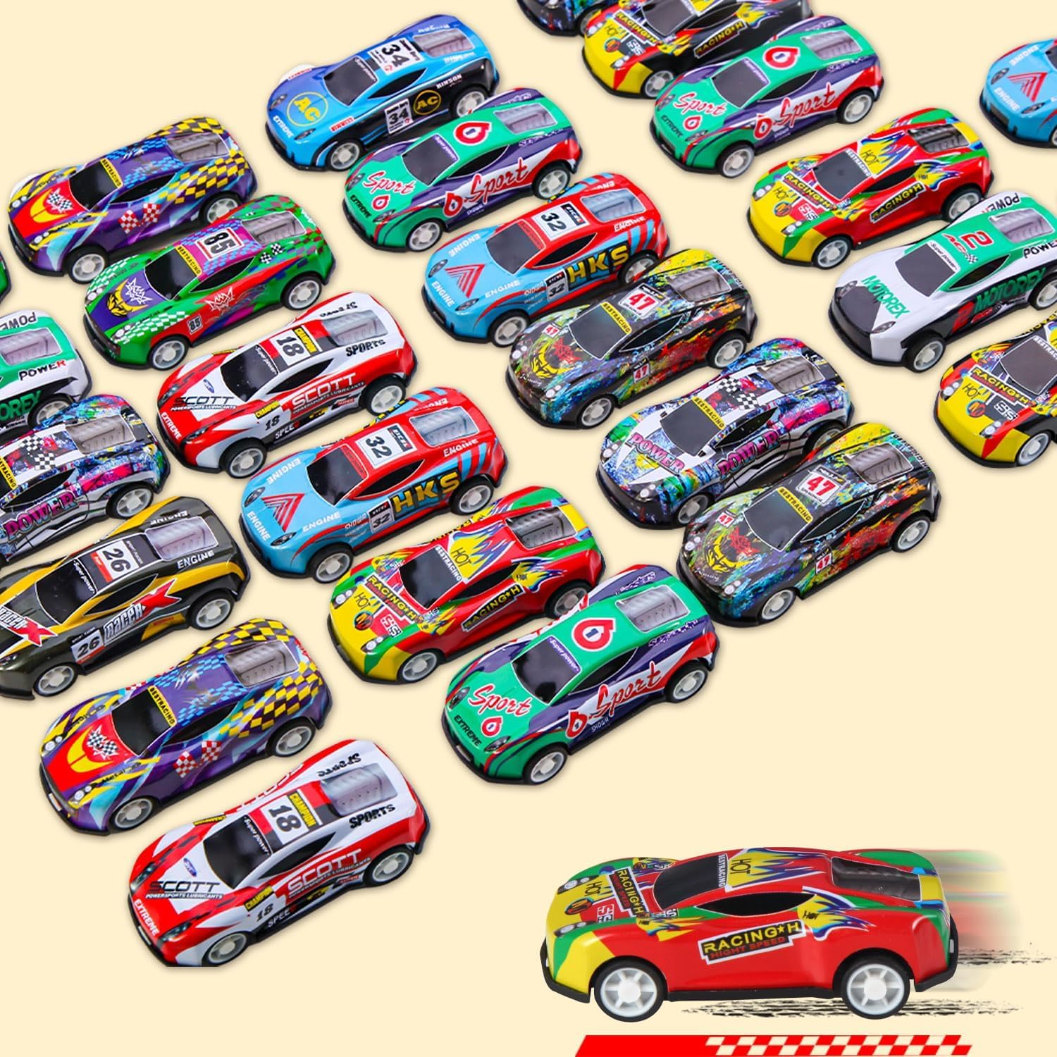 iFunLong mini race cars in hand for on the go play