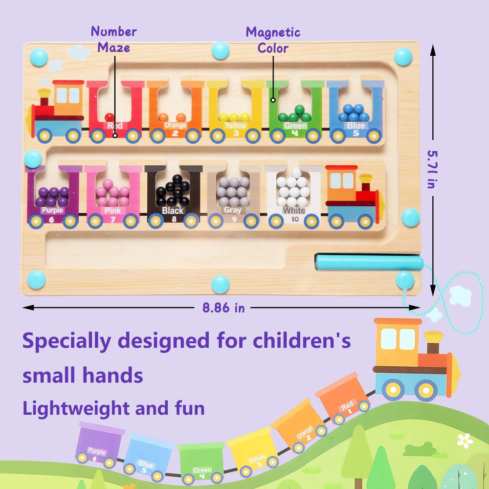 ifunlong wooden activity board supports color and number learning during focused play