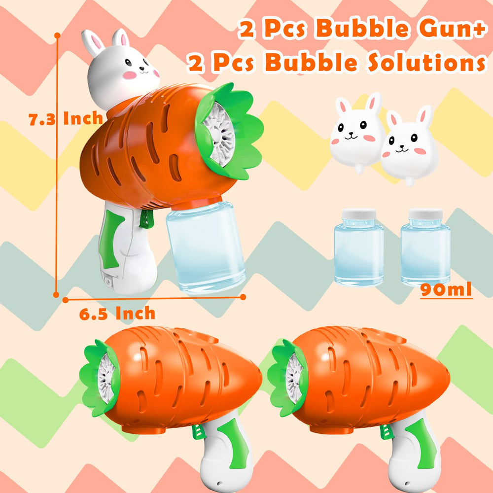 iGeeKid bubble gun set with bunny heads for festive moments