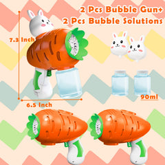 iGeeKid bubble gun set with bunny heads for festive moments