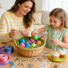 iGeeKid durable plastic eggs securely holding metal puzzles for safe handling