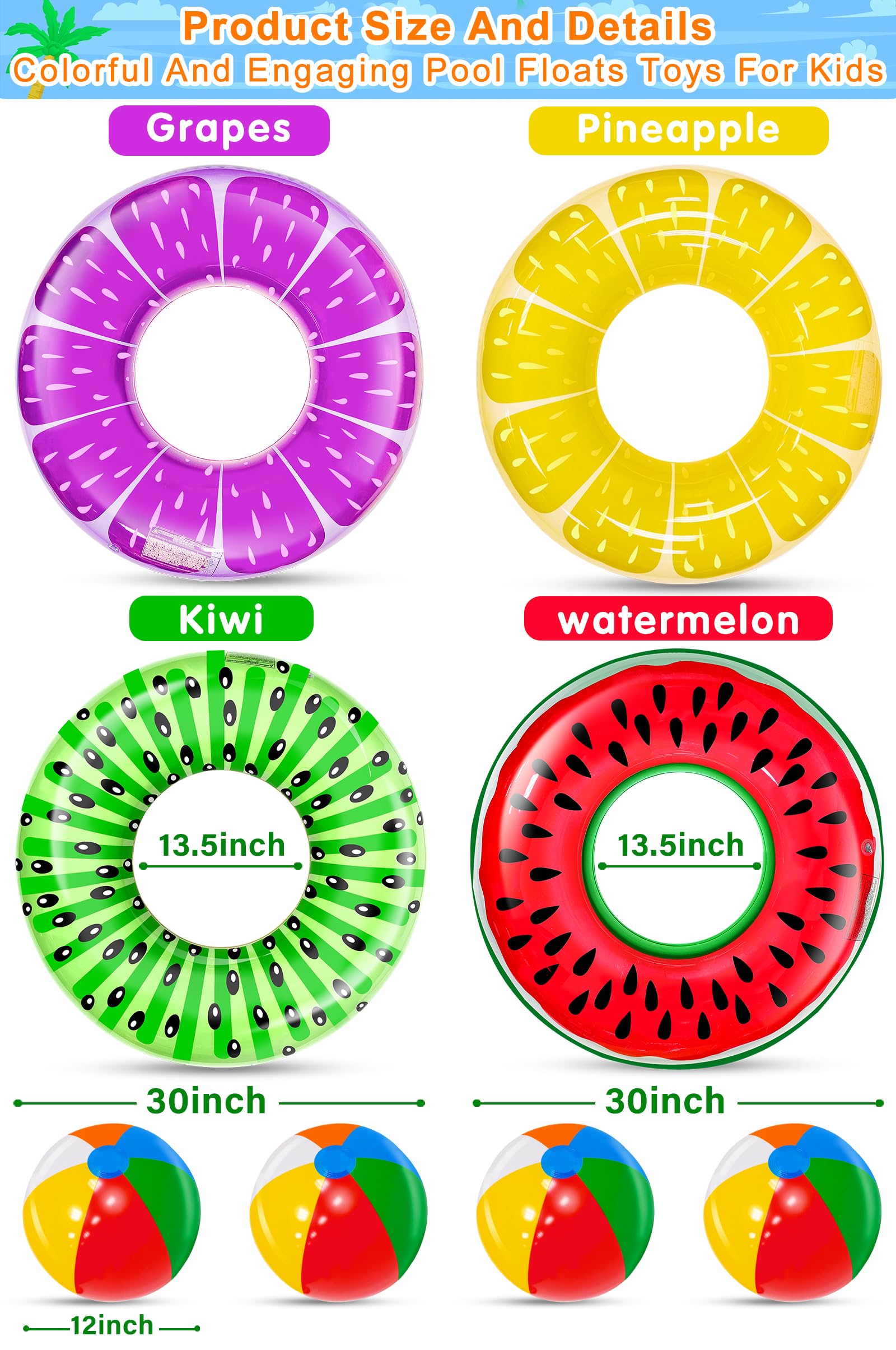 igeekid grape pool float, durable and easy to inflate for pool days.