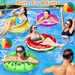 igeekid pineapple pool float, bright summer accessory for family fun.