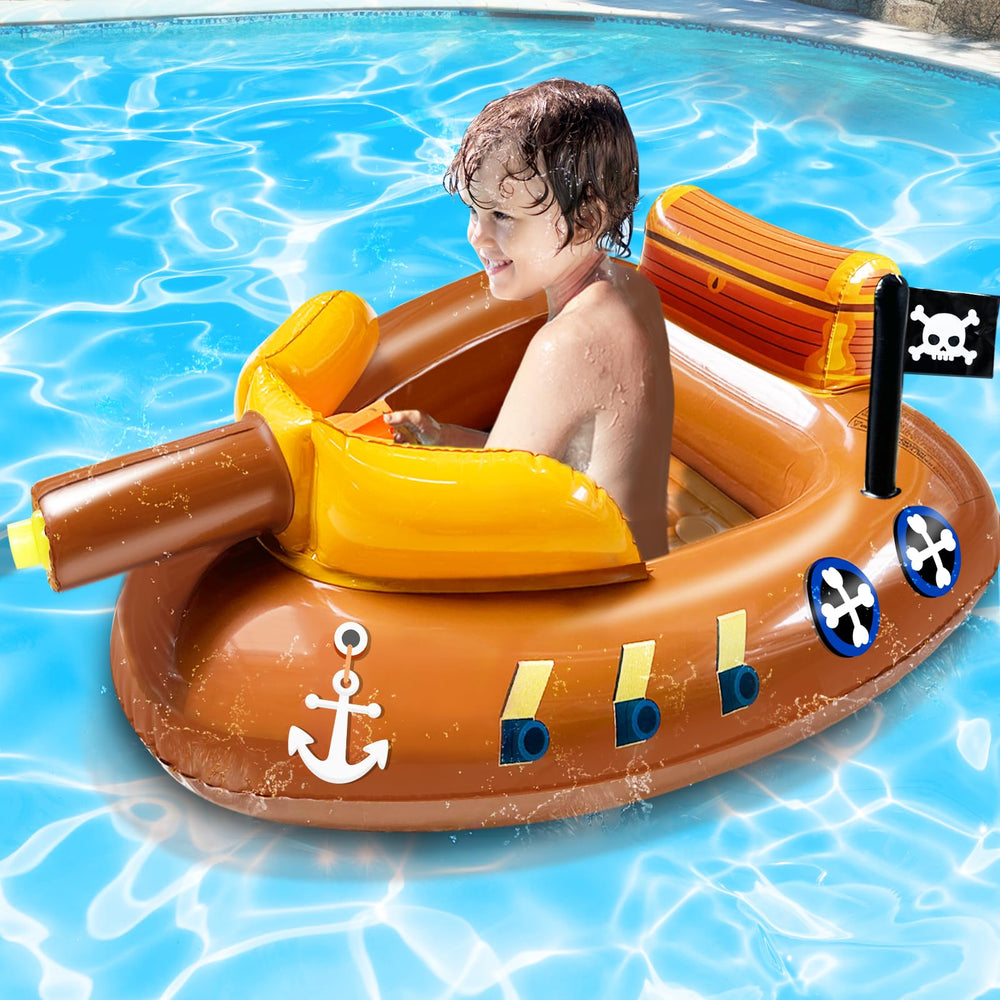 iGeeKid pirate ship pool float ready for adventurous water play