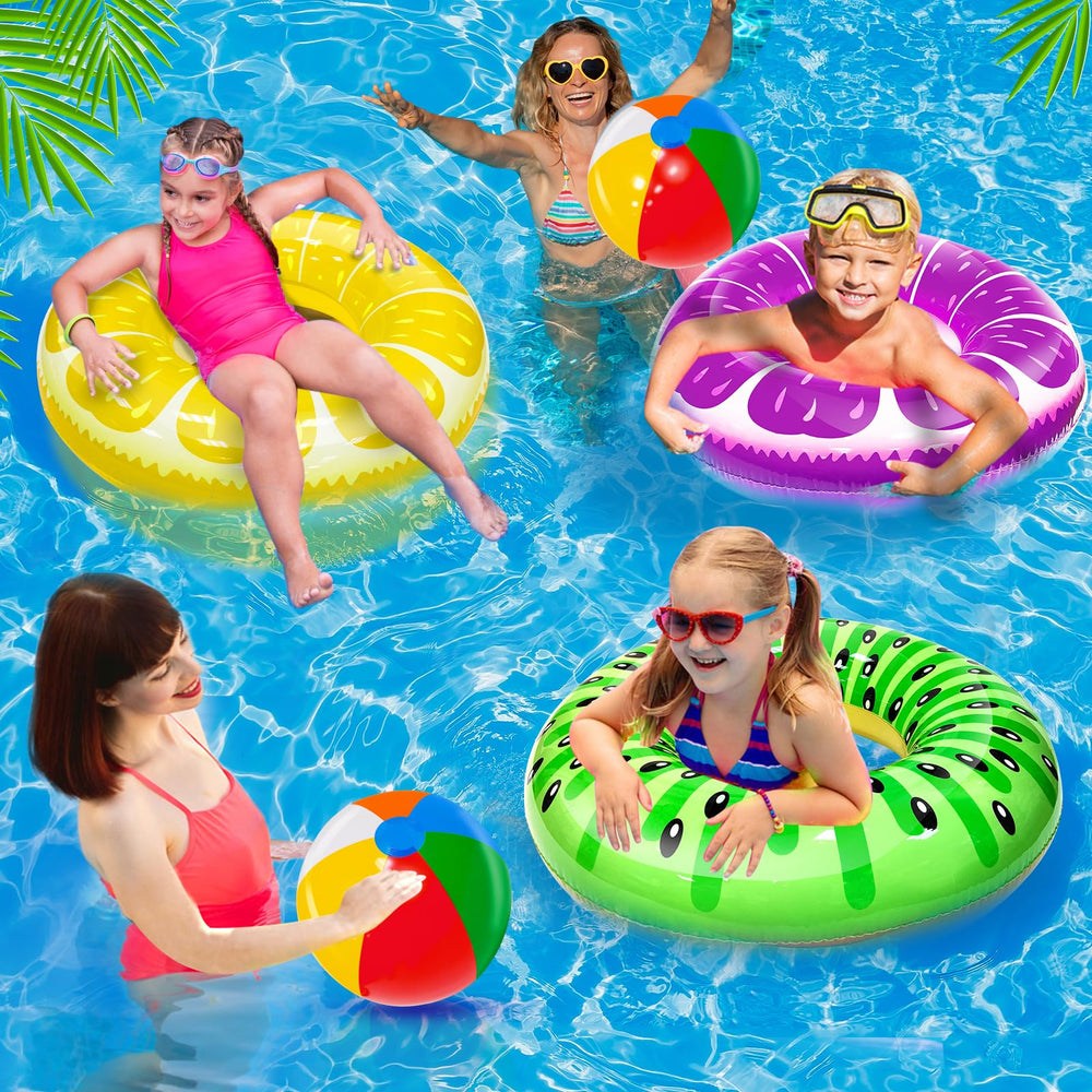 igeekid rainbow beach ball-3 invites friends to splashy fun.