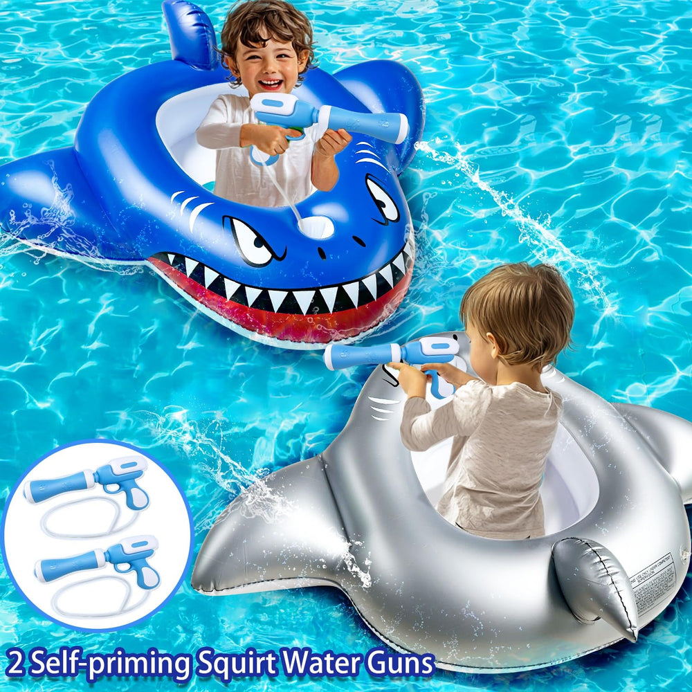 iGeeKid shark pool float ideal for summer pool parties.