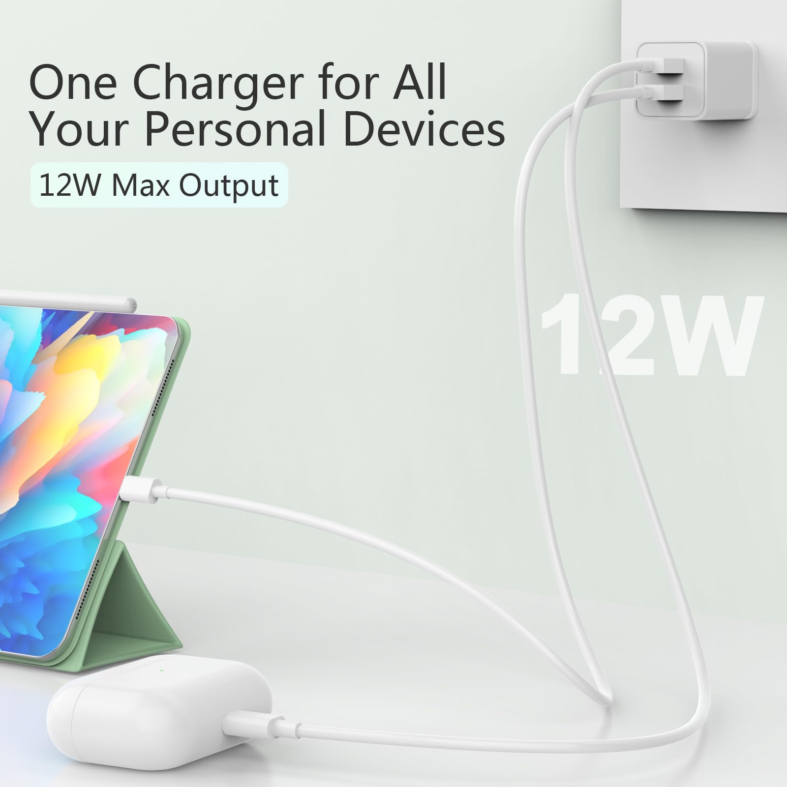 iGENJUN 5Pack USB wall charger compact design for home or office use.