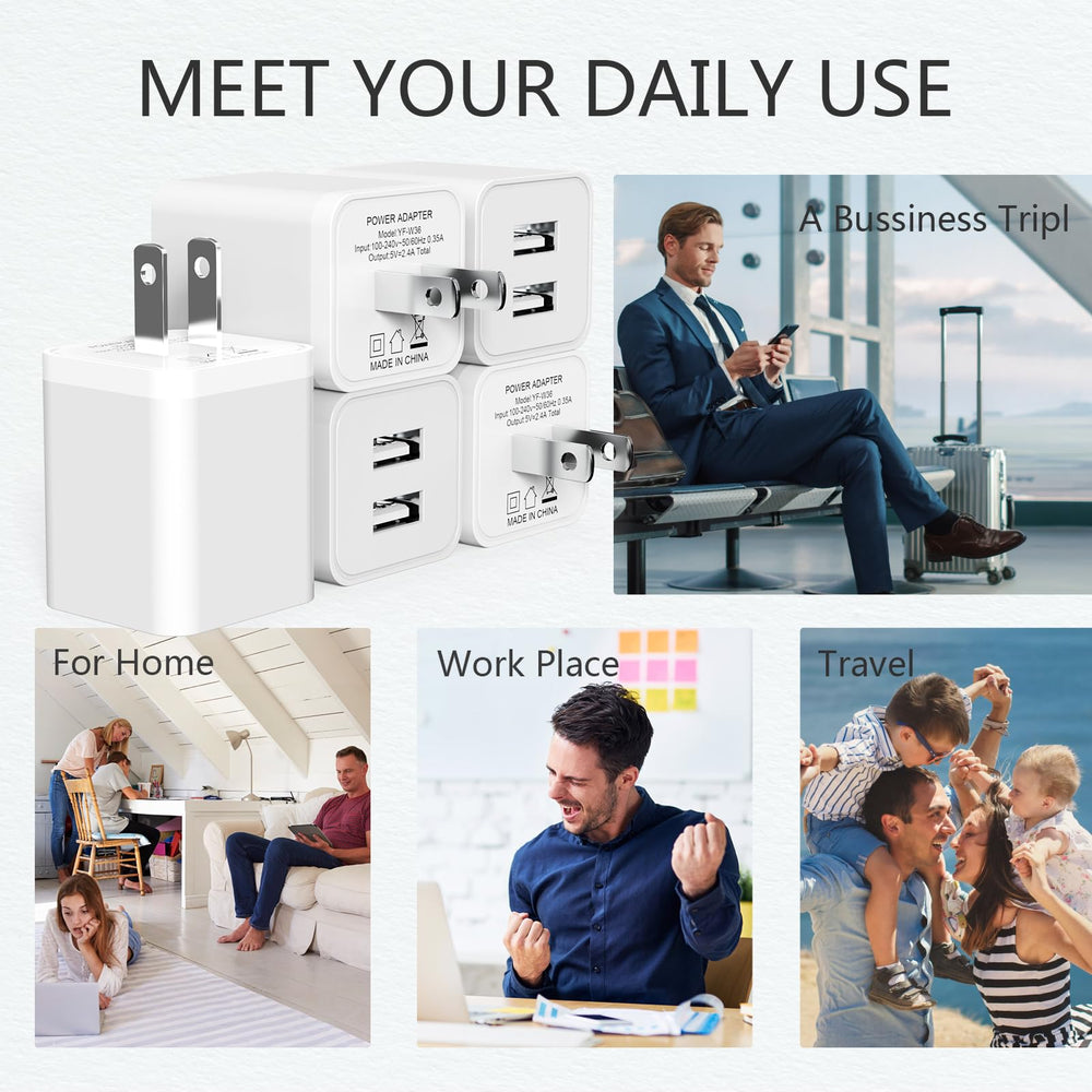 iGENJUN 5Pack USB wall charger compatibility range highlights broad device support.