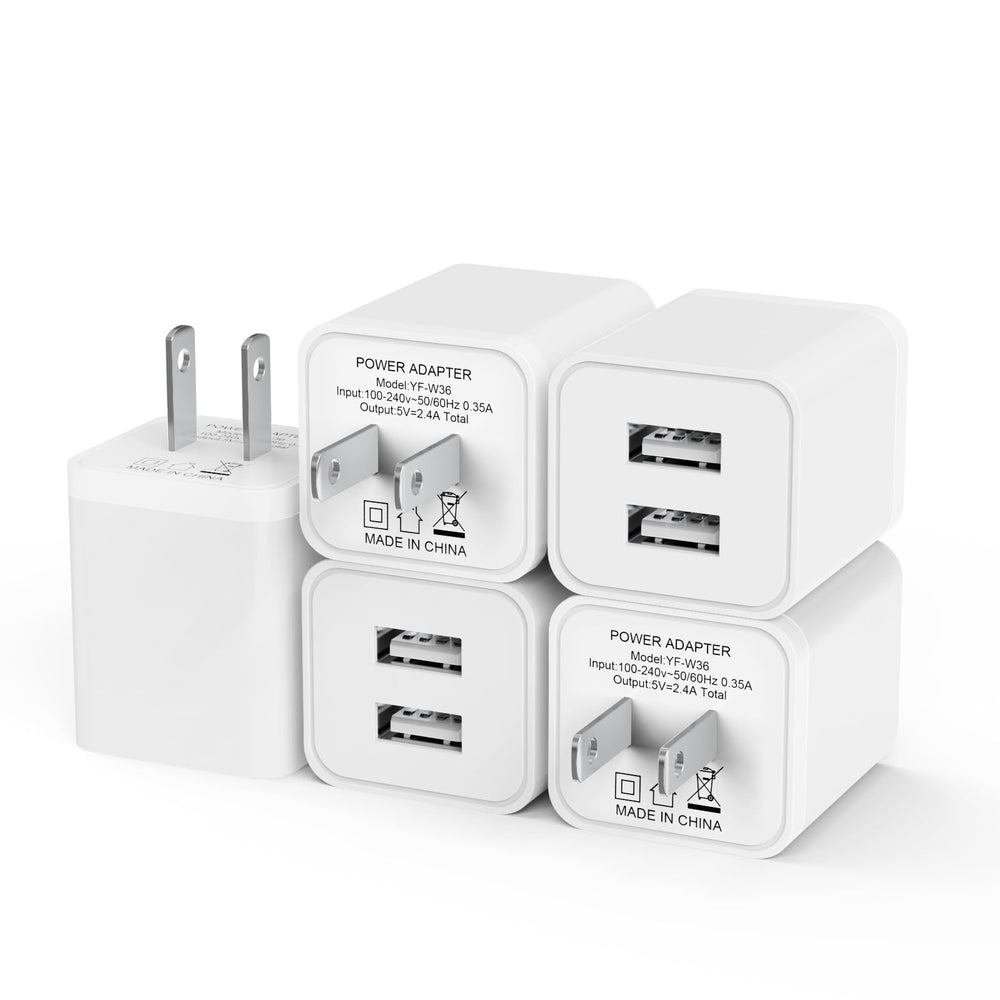iGENJUN 5Pack USB wall charger front view, compact design for travel charging.