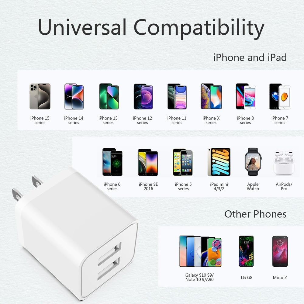 iGENJUN 5Pack USB wall charger packaging included with five units and warranty.