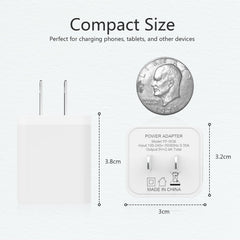 iGENJUN 5Pack USB wall charger travel-ready, pocket-sized power solution.