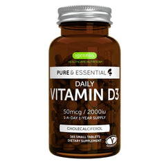 Igennus Daily Vitamin D3 bottle front view for year-long bone health support