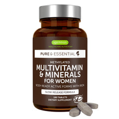 Igennus high-potency methylated multivitamin for women bottle for daily wellness.