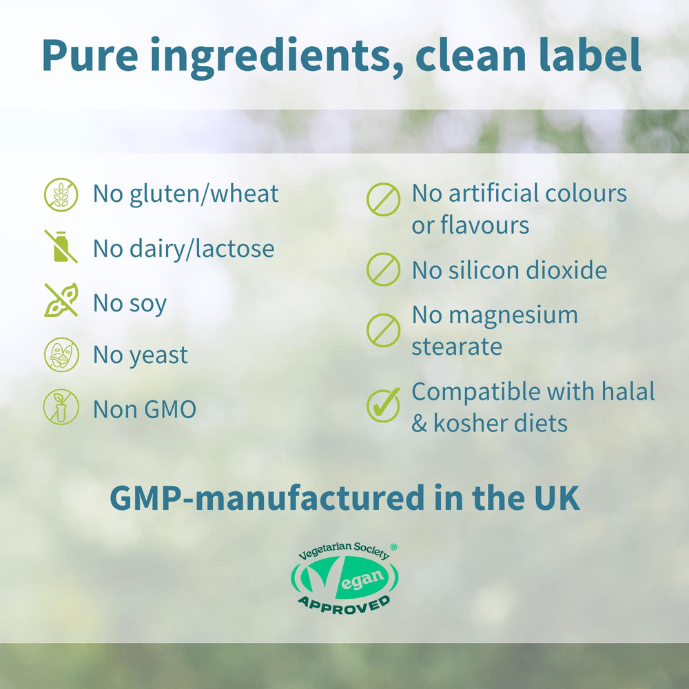 Igennus packaging emphasizes pure, vegan, non-GMO ingredients.
