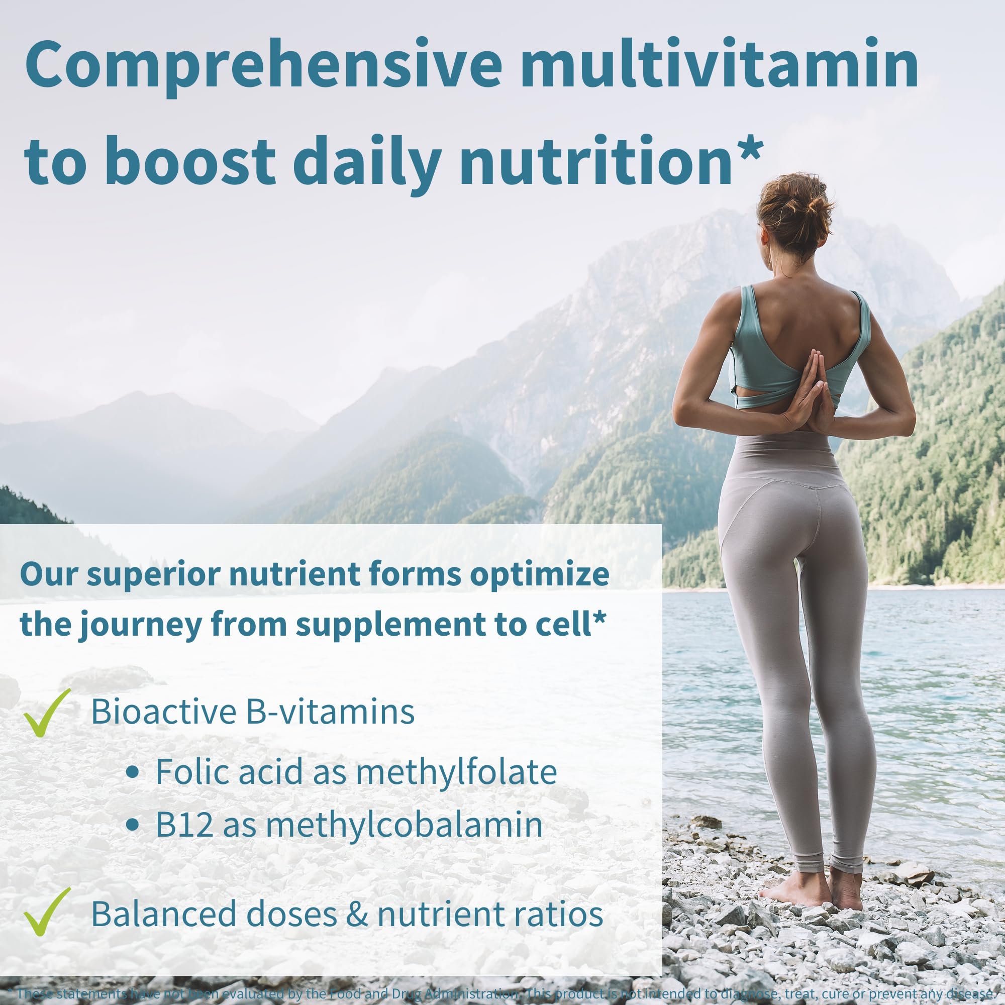 Igennus high-potency methylated multivitamin for women tablets neatly arranged for daily intake.