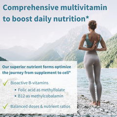 Igennus high-potency methylated multivitamin for women tablets neatly arranged for daily intake.