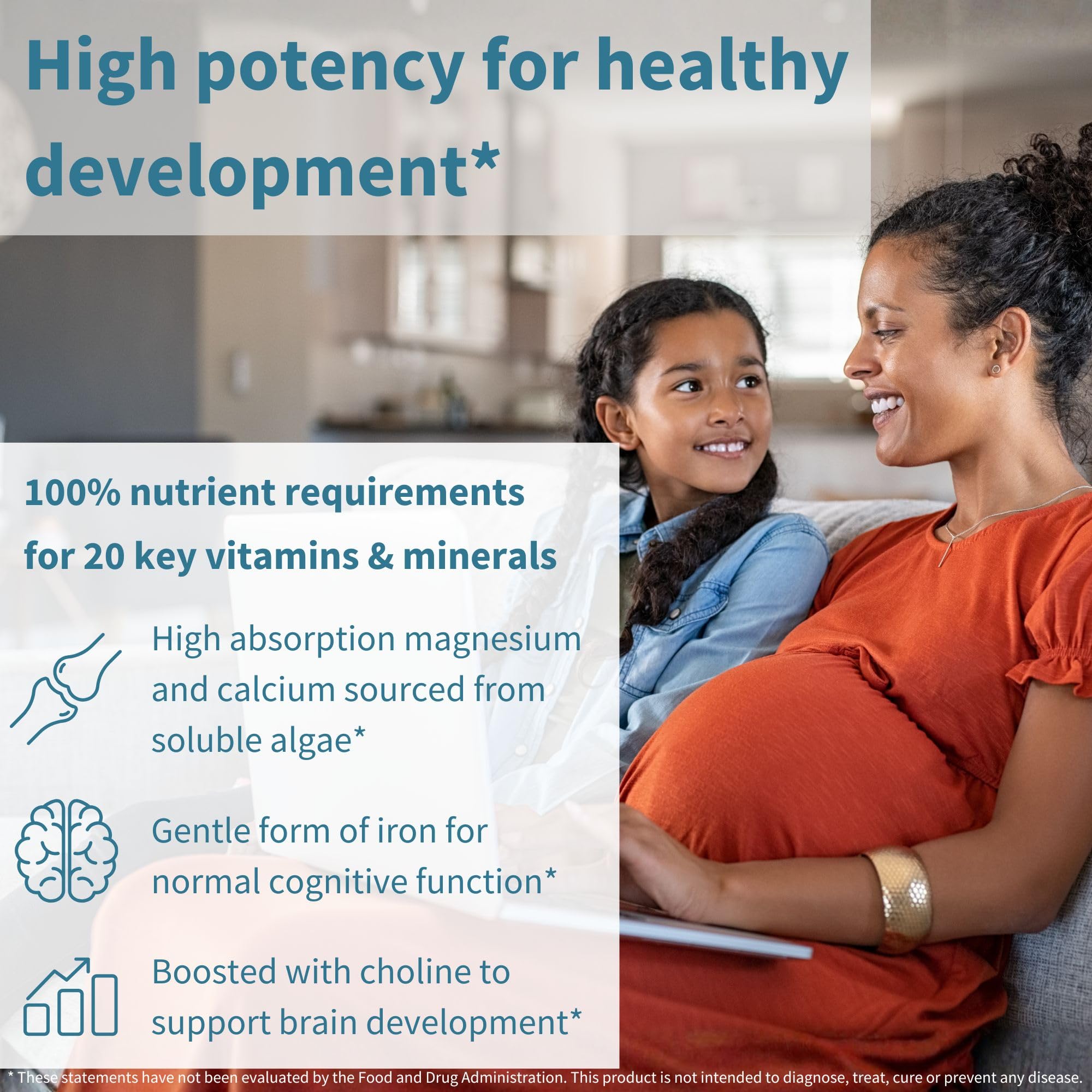 Igennus prenatal label close-up highlights clean, non-GMO ingredients.