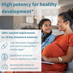 Igennus prenatal label close-up highlights clean, non-GMO ingredients.