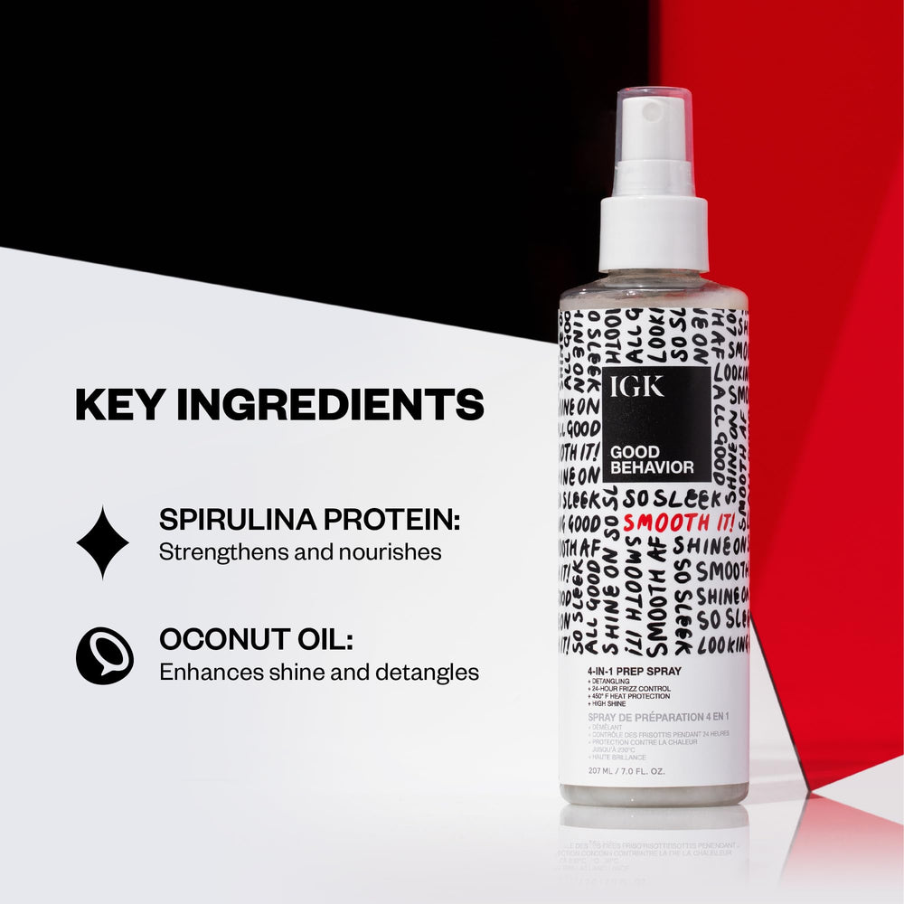 IGK Good Behavior detangling mist makes brushing easier