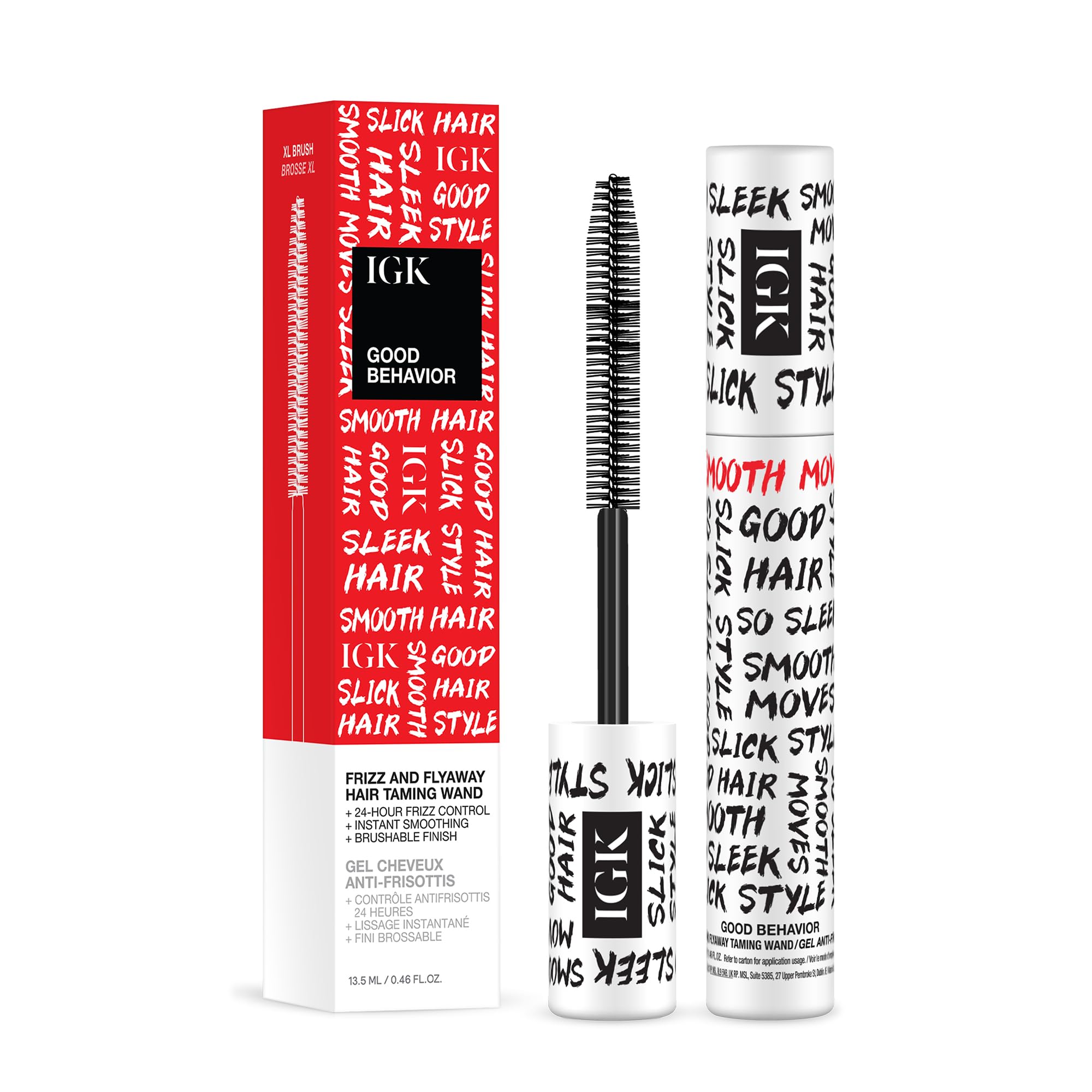 IGK Good Behavior Frizz and Flyaway Wand applies precise frizz control to target flyaways.