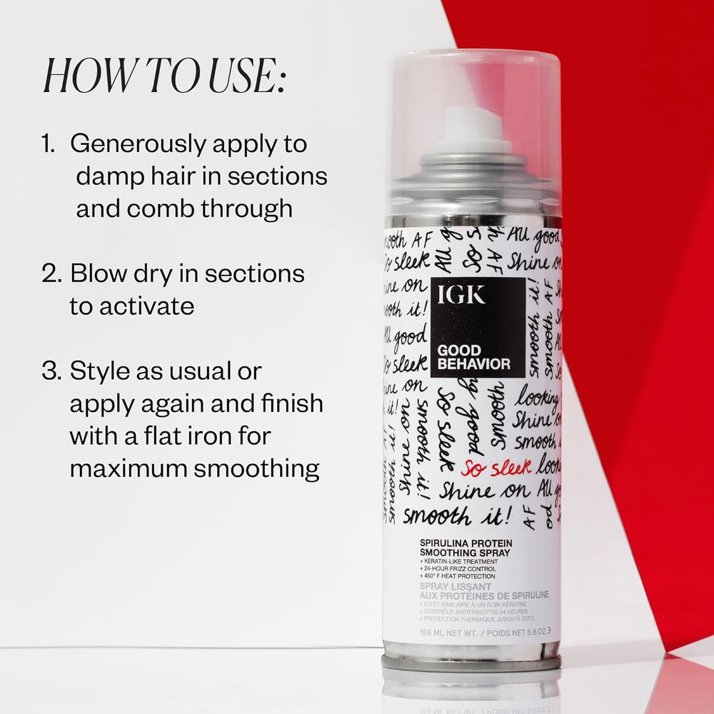 IGK GOOD BEHAVIOR nozzle closeup highlights even spray distribution.