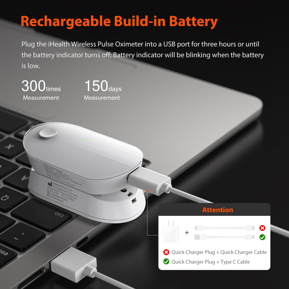 iHealth Air plethysmograph waveform visualizes signal strength in real time.