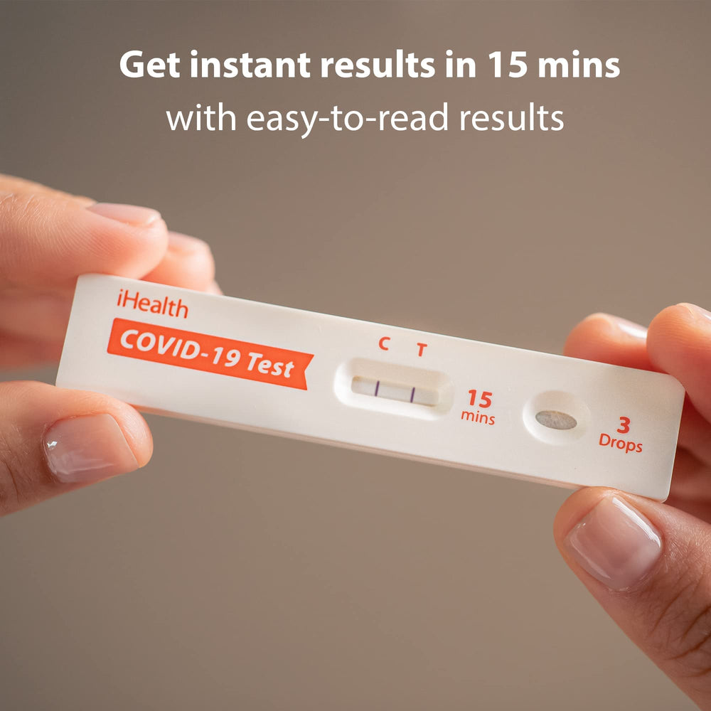 iHealth rapid test components laid out for easy setup