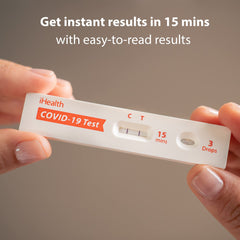 iHealth rapid test components laid out for easy setup
