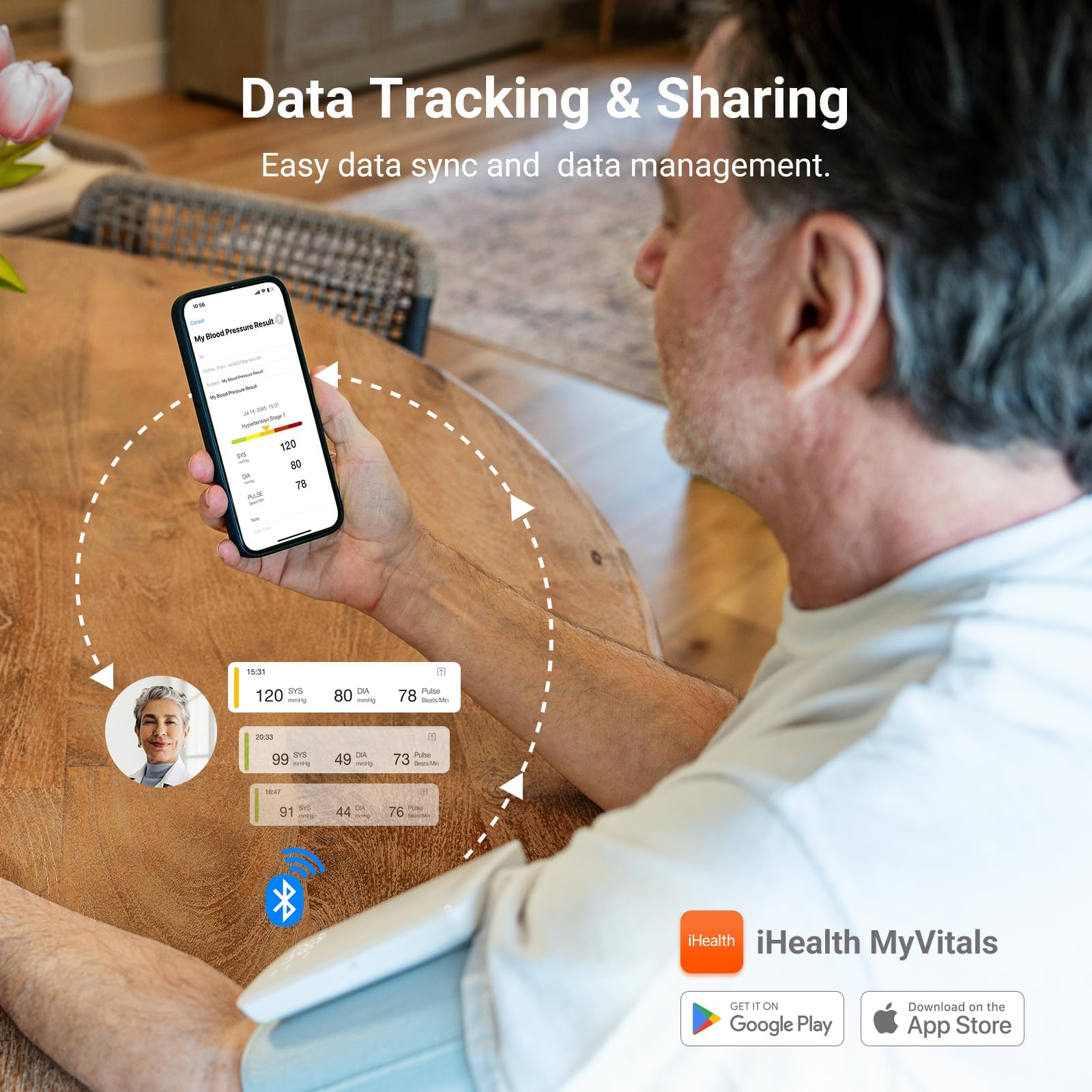 iHealth Neo Bluetooth connectivity icon for seamless app sync.