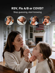 iHealth test setup procedure image demonstrates simple steps to begin testing.