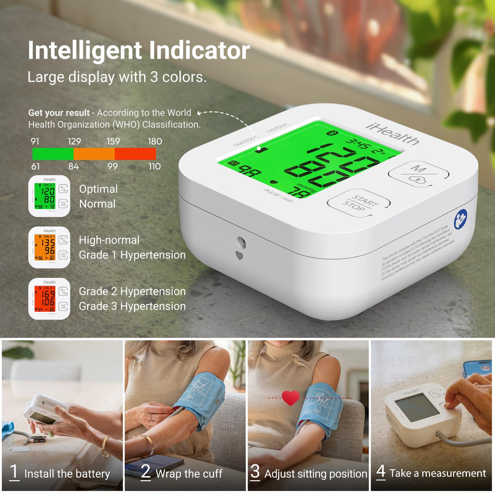 iHealth Track large color backlit display for quick readings