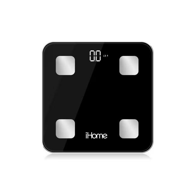 iHome bathroom scene with smartphone shows seamless data integration.
