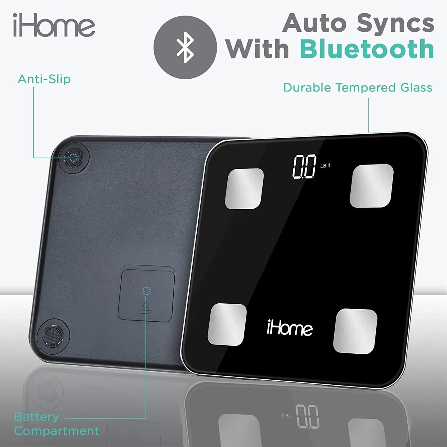 iHome batteries included indicate ready-to-use setup.